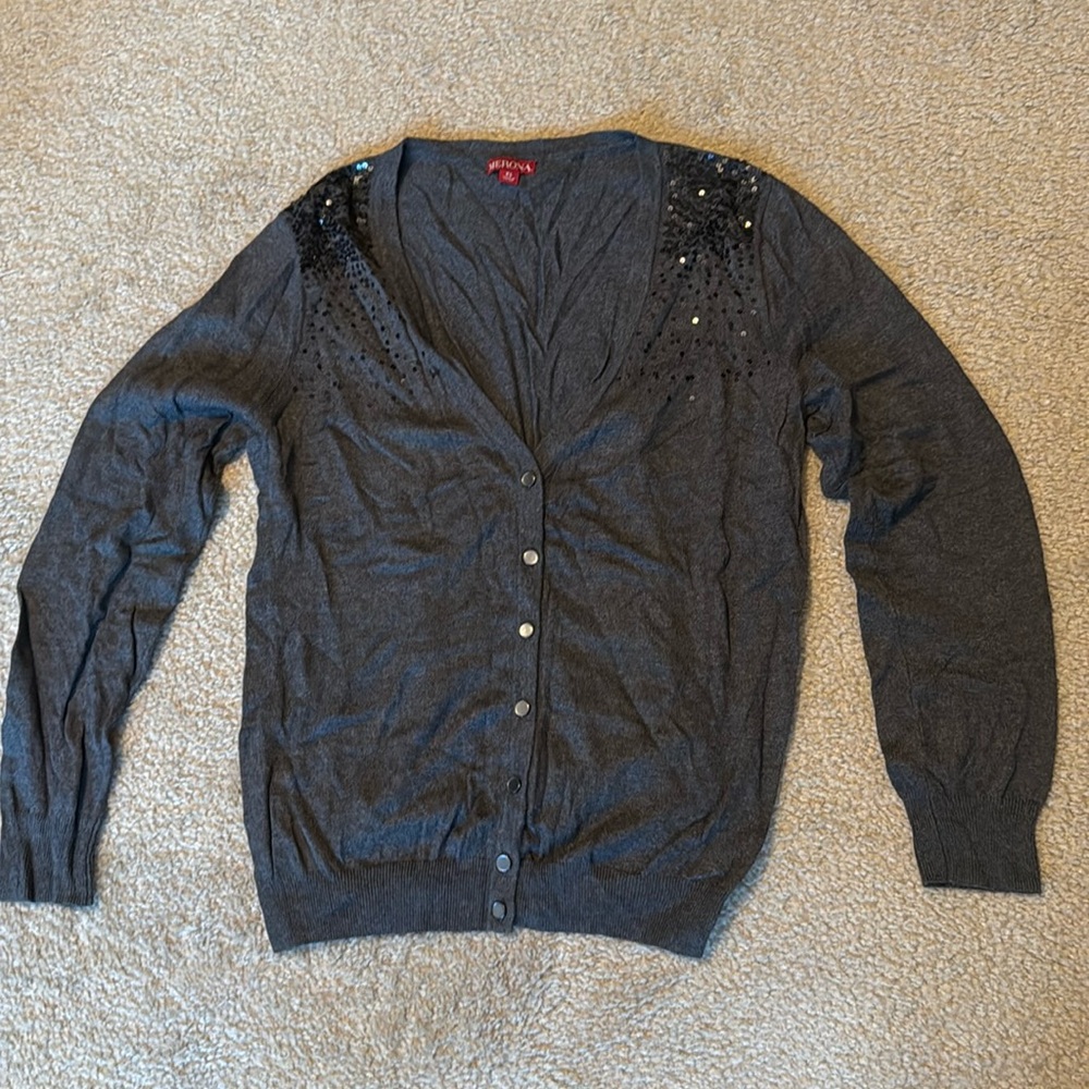 Gray Merona Cardigan with Sequins